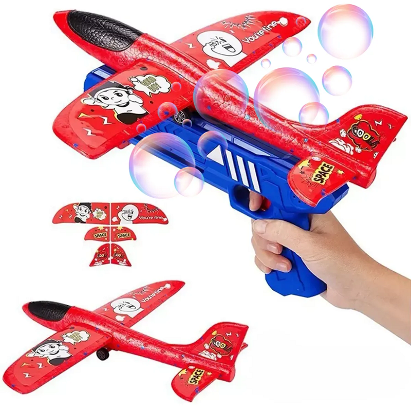 Avion Lanzador De  Burbujas Juguete